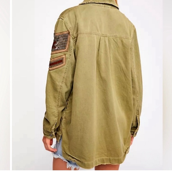 Free people Army Shacket, Size L - Picture 2 of 10